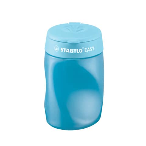 Temperamatite a 3 fori Stabilo Easy con serbatoio per mancini - conf. 3 pezzi - 4501/2